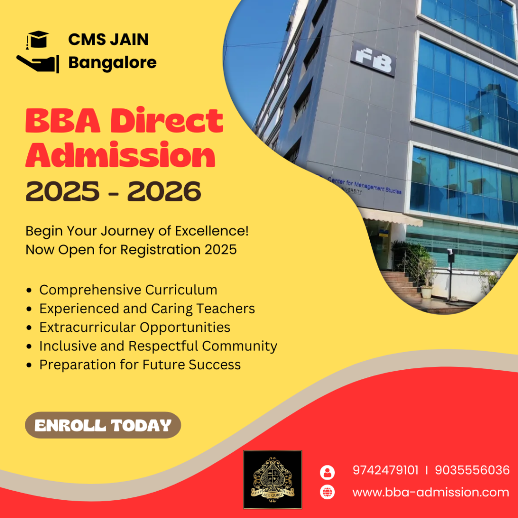 CMS JAIN BBA Direct Admission in Management Quota. 