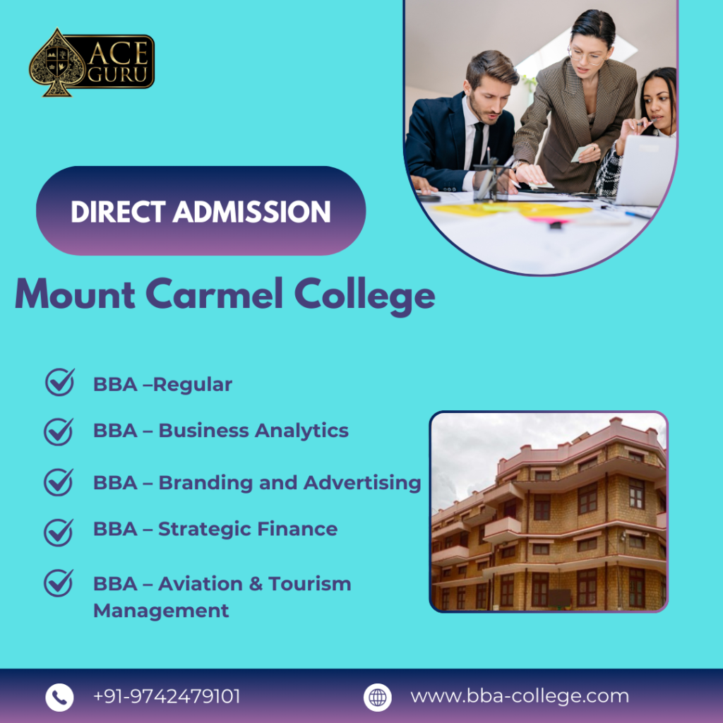 BBA Admission in Mont Carmel through Management Quota. 