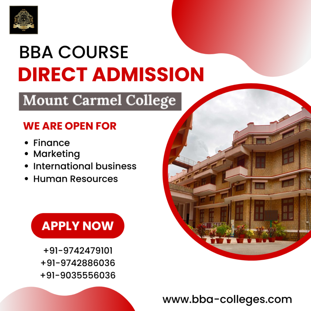 Mount Carmel BBA Admission 2025 via Management Quota.