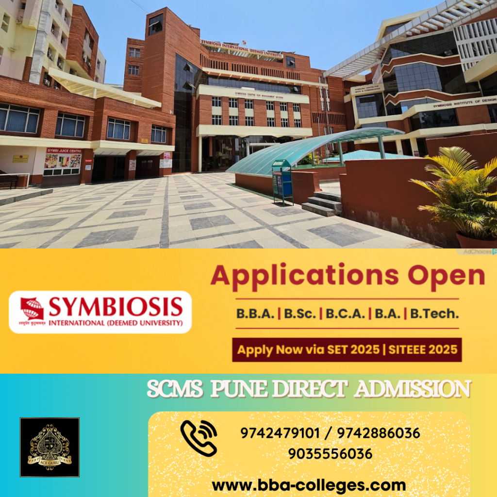 SCMS PUNE Direct Admission in BBA Management Quota. 