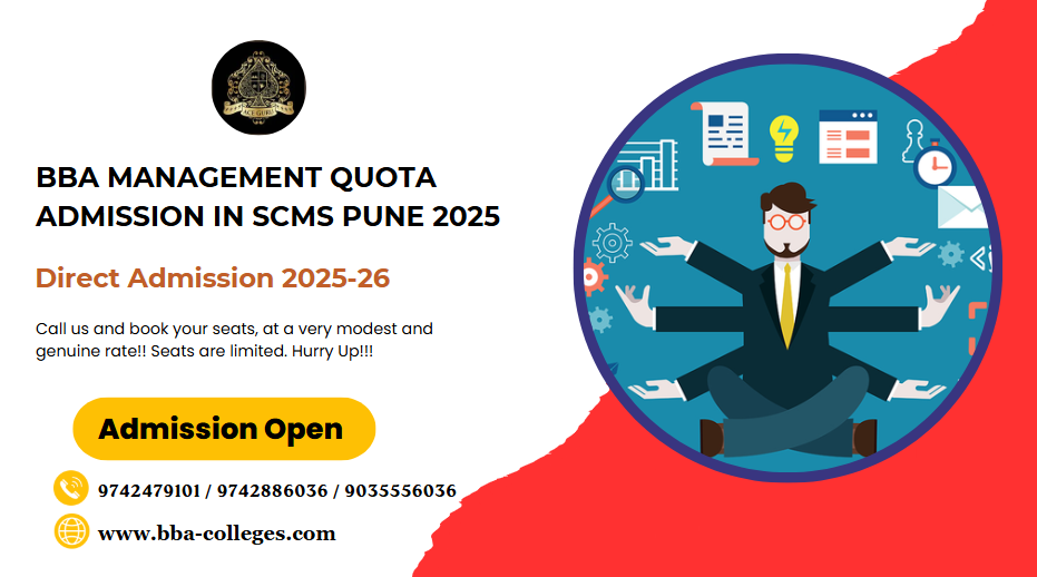 BBA Management Quota Admission in SCMS Pune 2025.